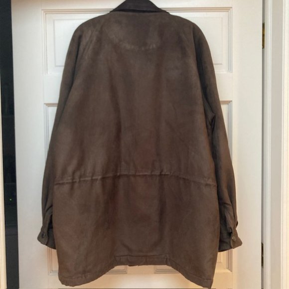 Claiborne Men’s Microsuede Barn jacket in Brown XL - Picture 2 of 9